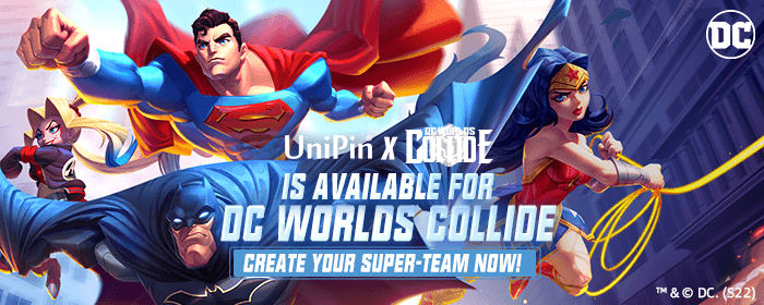 DC World Collide Sudah Bisa di Top Up #PakeUniPin